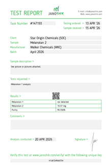 Melanotan 2 (MT2) - 10mg x 10 Vials