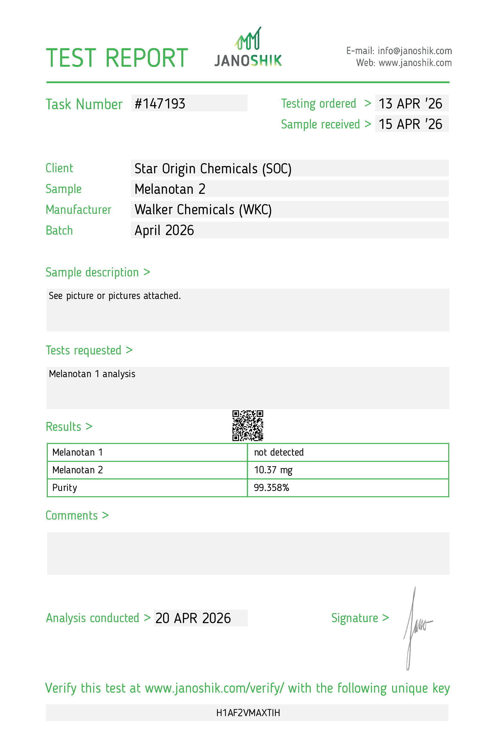 Melanotan 2 (MT2) - 10mg x 10 Vials
